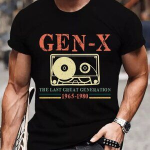 Gen X Cassette Retro T-Shirt 1965–1980 Vintage Music 80s Style Gift Tee Top
